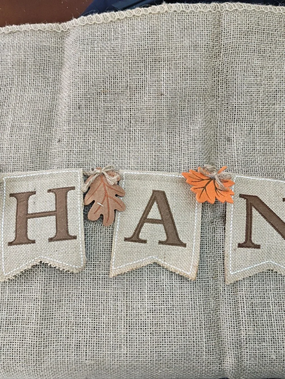 Thankful Burlap Fall Banner Garland Thanksgiving Decor